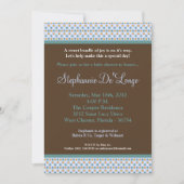 Invitation de Baby shower PolkaDot 5x7 Blue Sweeth (Devant)