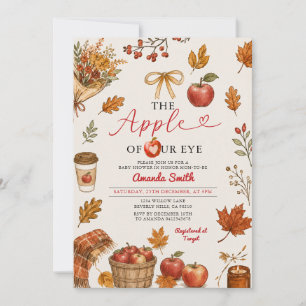 Invitation de Baby Shower Pomme de Notre Oeil Verg