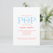 Invitation de Baby shower pop|whitepiblu (Debout devant)