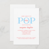 Invitation de Baby shower pop|whitepiblu (Devant / Derrière)