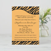 Invitation de Baby shower Poster de animal de tigr (Debout devant)