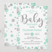 Invitation de baby shower - Pots d'argent de la Mo (Devant / Derrière)
