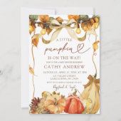 Invitation de baby shower pour bébé avec un ruban (Devant)
