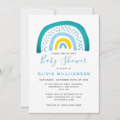 Invitation de Baby Shower pour Bébé Garçon Moderne (Devant)