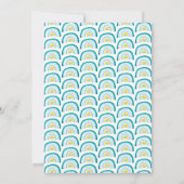 Invitation de Baby Shower pour Bébé Garçon Moderne (Dos)