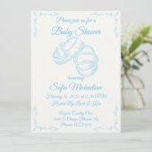 Invitation de Baby shower pour bébé tiré à la main (Debout devant)