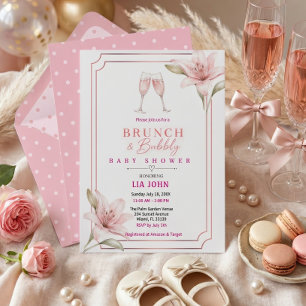 Invitation de baby shower pour brunch esthétique e