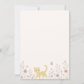Invitation de Baby Shower pour Fille au Thème Féli (Dos)
