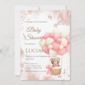 Invitation de Baby Shower pour fille espagnole à f (Devant)