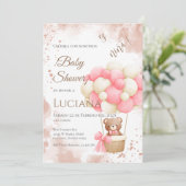 Invitation de Baby Shower pour fille espagnole à f (Debout devant)