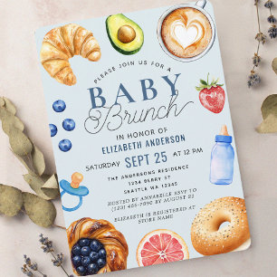 Invitation de baby shower pour garçon Baby Brunch