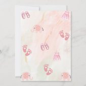 Invitation de Baby Shower pour Landau de Bébé Rose (Dos)