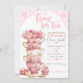 Invitation de Baby Shower pour le Thé (Devant)