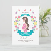 Invitation de Baby shower pour maman (Debout devant)