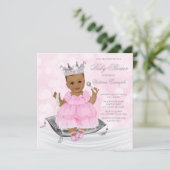 Invitation de Baby Shower pour Princesse Ethnique (Debout devant)