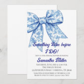Invitation de Baby Shower pour Quelque Chose de Bl (Devant / Derrière)