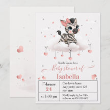 Invitation de baby shower pour un adorable petit z
