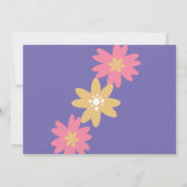 Invitation de Baby shower pourpre de germe de prin (Dos)