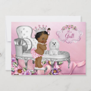 Invitation de Baby Shower Princesse Ethnique Chais