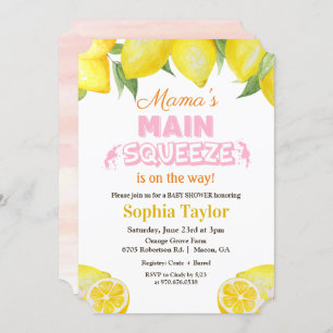 Invitation de Baby shower principal de la taille d