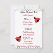 Invitation de Baby shower RedLadybug (Dos)