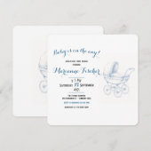 Invitation de baby shower rétro (Devant / Derrière)