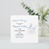 Invitation de baby shower rétro (Debout devant)