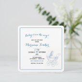 Invitation de baby shower rétro (Debout devant)