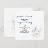 Invitation de baby shower rétro (Devant / Derrière)