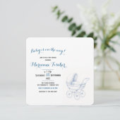Invitation de baby shower rétro (Debout devant)