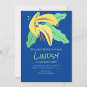 Invitation de Baby shower Retro Banana Blue Boy (Devant)
