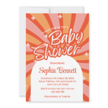 Invitation de Baby shower rétroactif personnalisée