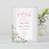 Invitation de Baby shower rose (Debout devant)