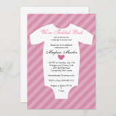 Invitation de Baby shower rosé (Devant / Derrière)