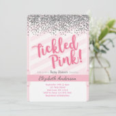 Invitation de Baby shower rosé (Debout devant)