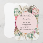 Invitation de baby shower rose (Devant / Derrière)