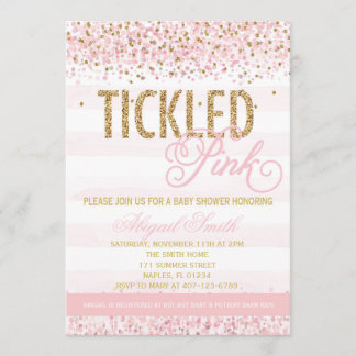 Invitation de Baby shower rose