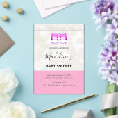 Invitation de Baby Shower Rose – Bébé Fille Person (Insitu (Mariage))