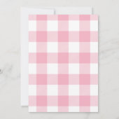 Invitation de Baby shower rose de l'ours (Dos)