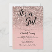 Invitation de Baby shower Rose  de Parties scintil (Devant)