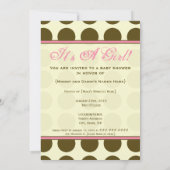 Invitation de Baby shower rose et Brown (Dos)