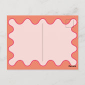 Invitation de Baby shower rose orange rétro (Dos)