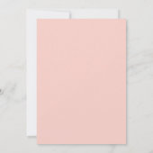 Invitation de Baby Shower Rose Pâle (Dos)
