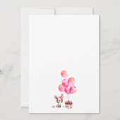 Invitation de Baby Shower Rose Paris (Dos)