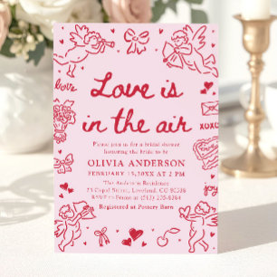 Invitation de Baby Shower Rose pour la Saint-Valen