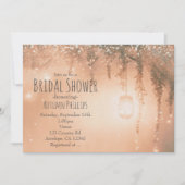 Invitation de Baby Shower Rose Rêveuse Forêt Rusti (Devant)