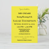 Invitation de Baby shower rose vif pour un garçon (Debout devant)