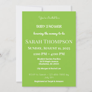 Invitation de Baby shower rose vif pour un garçon