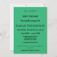 Invitation de Baby shower rose vif pour un garçon
