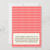 Invitation de Baby shower Rustique Baby Q BBQ (Dos)